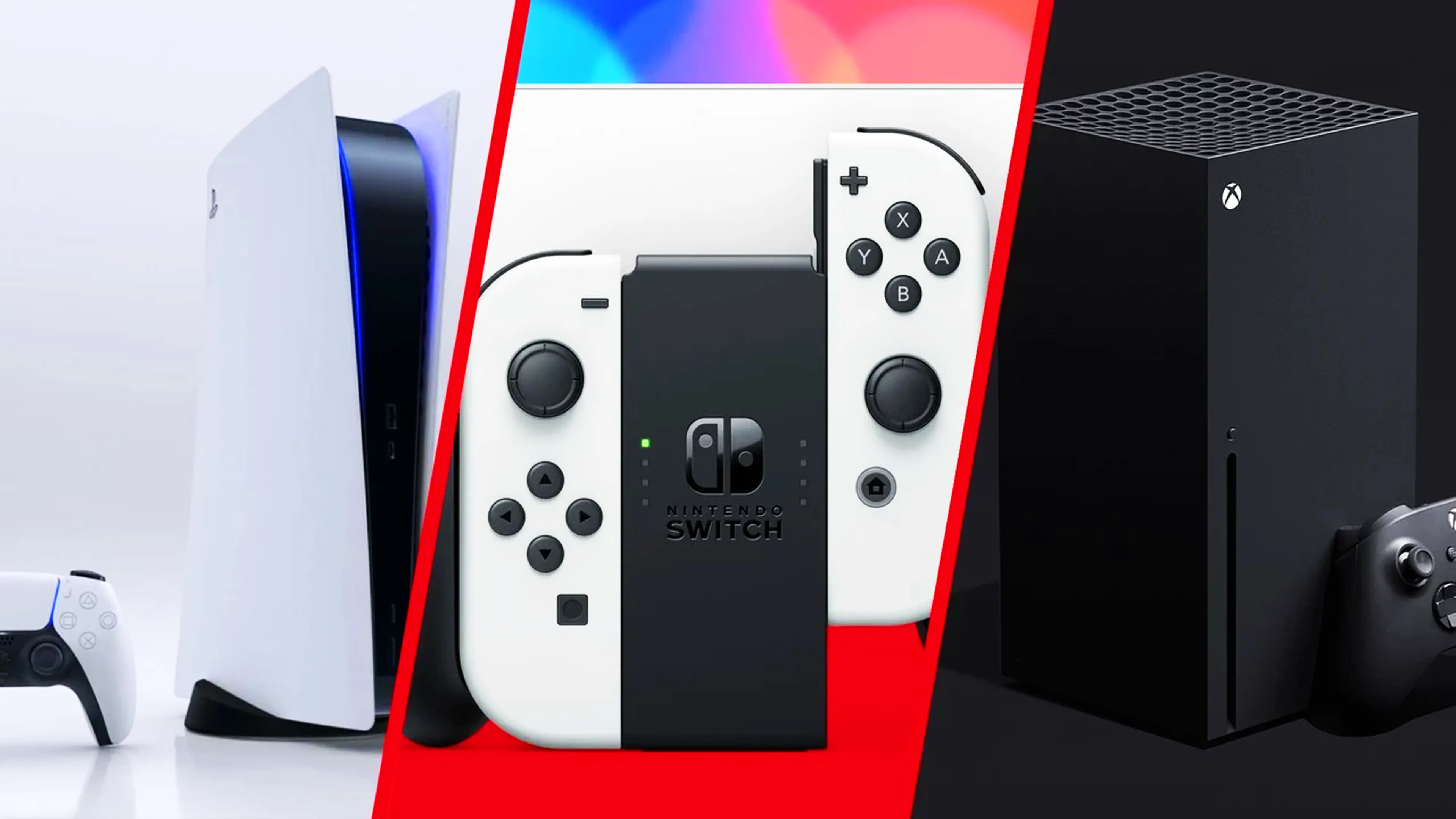 Varias consolas de videojuegos como PlayStation, Xbox y Nintendo Switch